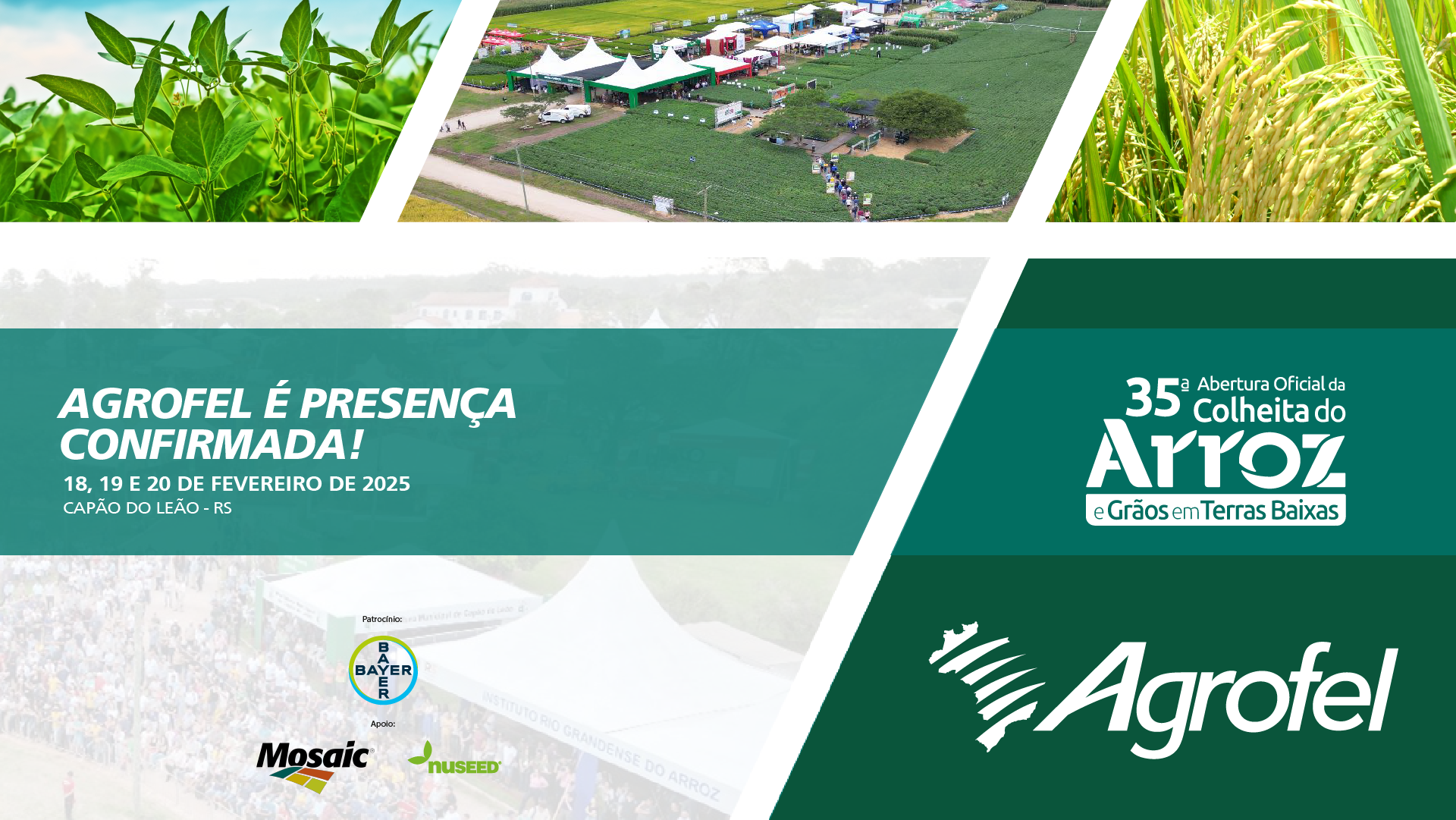 Leia mais sobre o artigo Agrofel marca presença na 35ª Abertura Oficial da Colheita do Arroz e Grãos em Terras Baixas